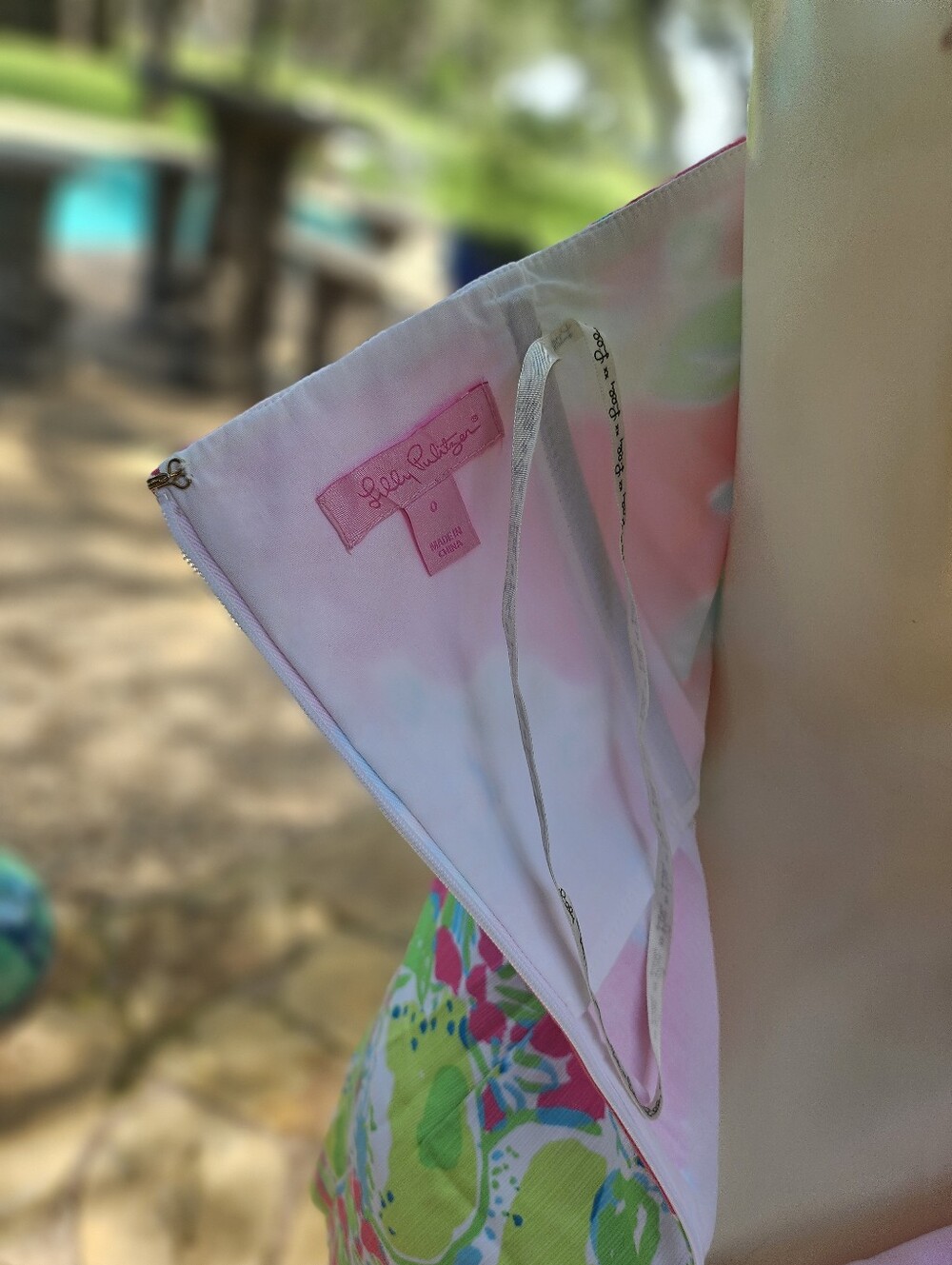 Lilly Pulitzer Strapless Pink Tropical Print Mini Shift Dress Size 0 - Picture 7 of 13